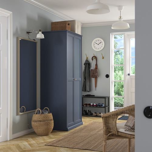 IKEA - FAGELFJALLET, wardrobe, dark grey-blue, 82x60x194 cm