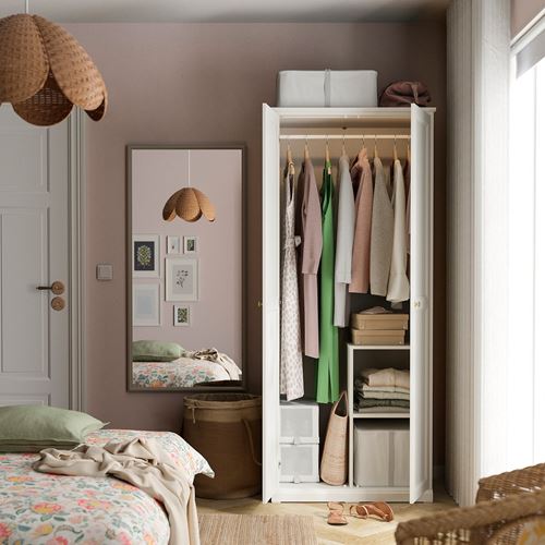 IKEA - FAGELFJALLET, gardırop, kırık beyaz, 82x60x194 cm