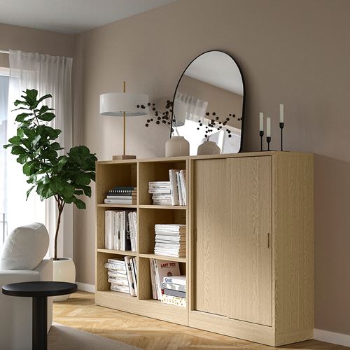 IKEA - LINDBYN, wall mirror, black, 80x80 cm