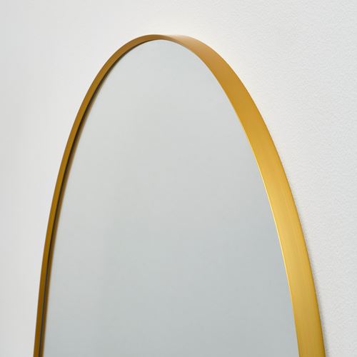 IKEA - LINDBYN, wall mirror, golden colour, 80x80 cm