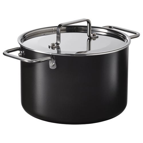 IKEA - GULDÖRING, tencere, siyah-gri, 3 lt