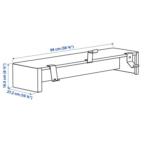 IKEA - YXSTABY, monitör standı, beyaz, 98x27x16 cm