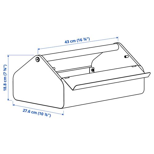IKEA - YXSTABY, laptop desteği, beyaz, 43x27x18 cm