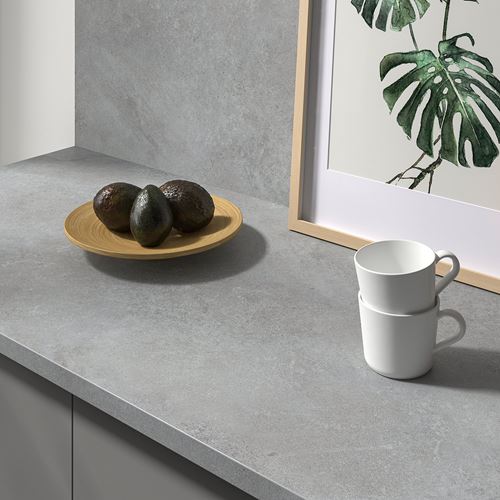 IKEA - LYSEKIL, çift taraflı duvar paneli, açık gri/taş görünümlü-mat beyaz, 119,6x55 cm