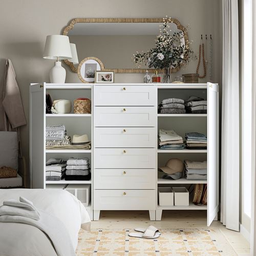 IKEA - PLATSA, PLATSA wardrobe, white, 180x57x133 cm