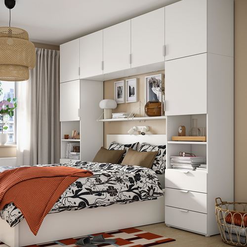 IKEA - PLATSA, PLATSA wardrobe, white, 300x42x241 cm