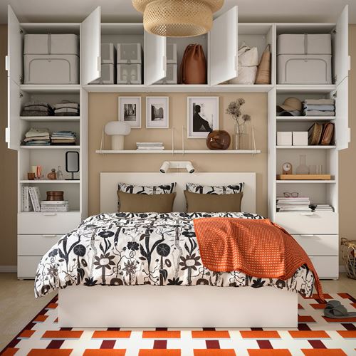 IKEA - PLATSA, PLATSA wardrobe, white, 300x42x241 cm