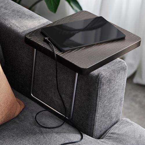 IKEA - TRANERED, armrest tray, darkbrown