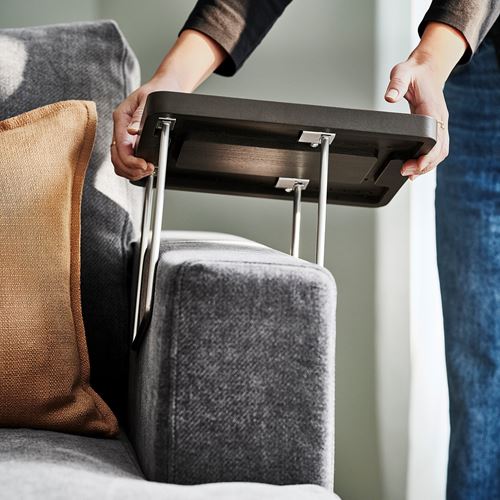 IKEA - TRANERED, armrest tray, darkbrown