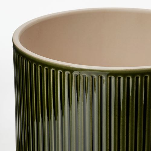 IKEA - HONUNGSPALM, stoneware plant pot, green, 19 cm