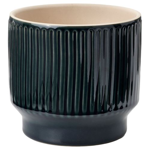 IKEA - HONUNGSPALM, stoneware plant pot, blue, 12 cm
