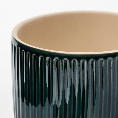 IKEA - HONUNGSPALM, stoneware plant pot, blue, 12 cm