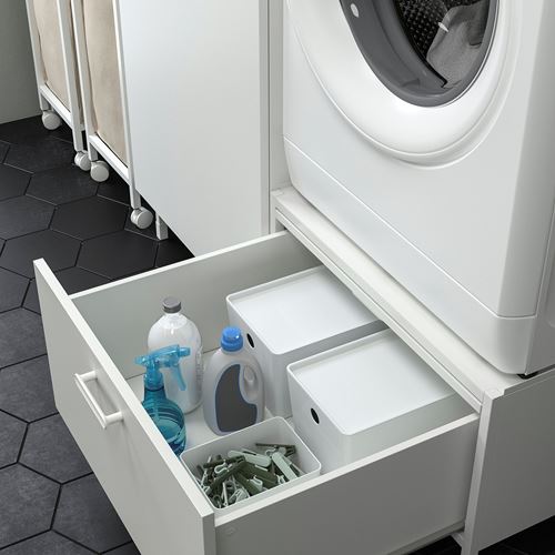 IKEA - ENHET, çamaşır makinesi/kurutucu tabanı, beyaz, 60x62x45 cm
