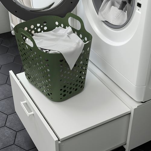 IKEA - ENHET, çamaşır makinesi/kurutucu tabanı, beyaz, 60x62x45 cm