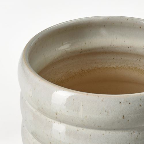 IKEA - HASSELBUKETT, stoneware plant pot, beige, 12 cm