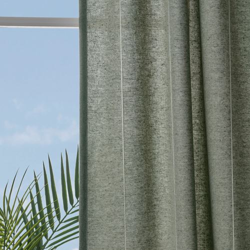 IKEA - LENDA, background curtain, 1 pair, light grey-green, 140x300 cm