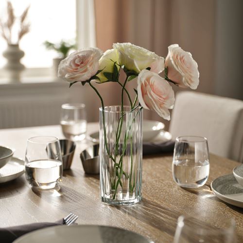 IKEA - PARLGLADA, glass vase, glass, 18 cm