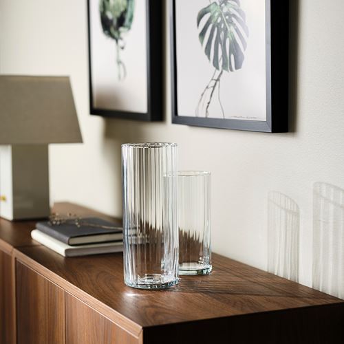 IKEA - PARLGLADA, glass vase, glass, 24 cm