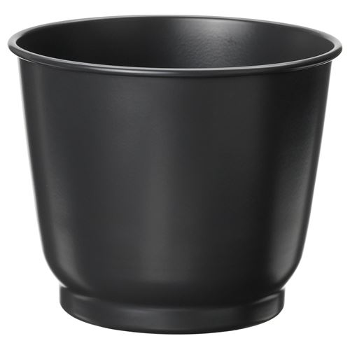 IKEA - BROKTRAST, steel plant pot, dark grey, 12 cm