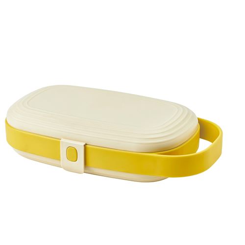 IKEA - KAPTENSFISK, plastik saklama kabı, sarı, 23x13x6 cm