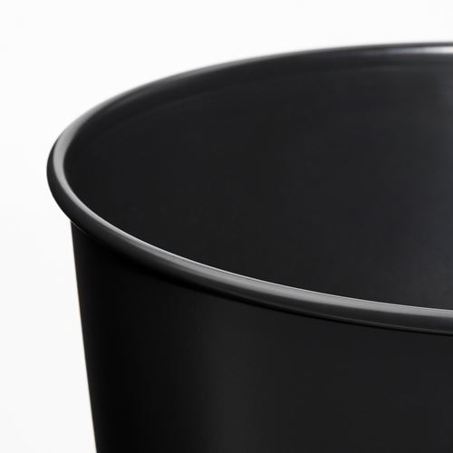 IKEA - BROKTRAST, steel plant pot, dark grey, 19 cm