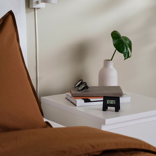 IKEA - KUPONG, çalar saat, siyah, 7x6 cm