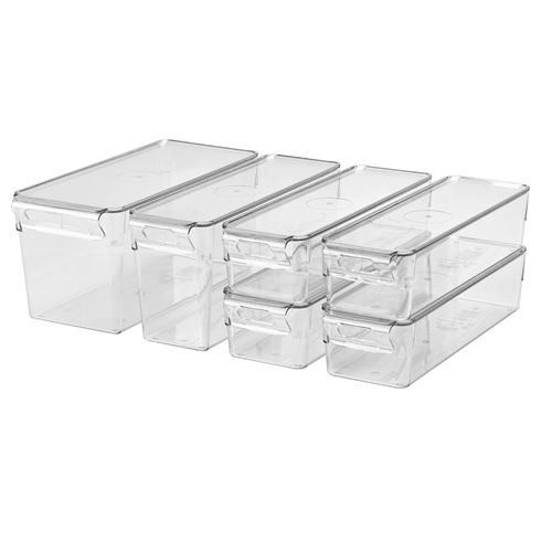 IKEA - KLIPPKAKTUS, buzdolabı için saklama kutusu seti, şeffaf