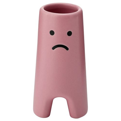 IKEA - FROVAXT, stoneware plant vase, pink, 10 cm