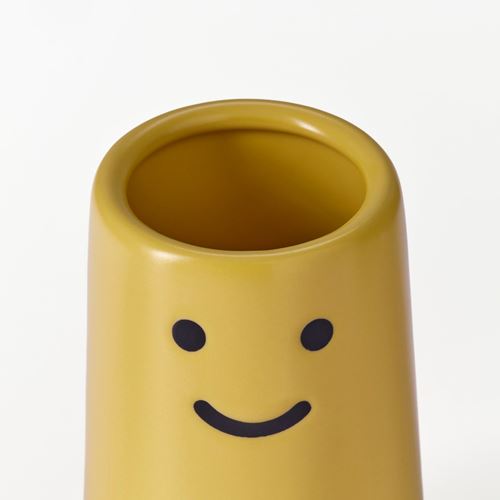 IKEA - FROVAXT, stoneware plant vase, yellow, 14 cm