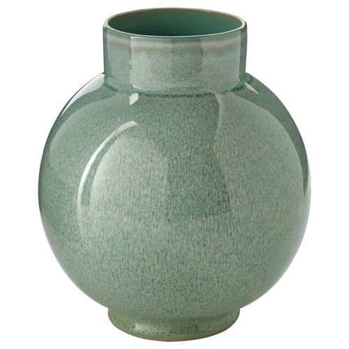 IKEA - GLANSGRAN, stoneware plant vase, light green, 23 cm