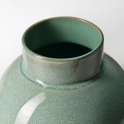 IKEA - GLANSGRAN, stoneware plant vase, light green, 23 cm