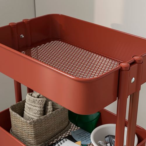 IKEA - RASKOG, trolley, red-brown, 35x45x77 cm
