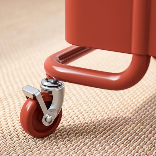 IKEA - RASKOG, trolley, red-brown, 35x45x77 cm