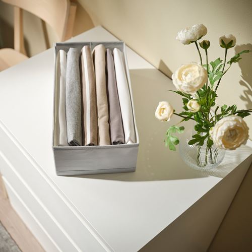 IKEA - KOSINGEN, box, light grey, 20x38x12 cm