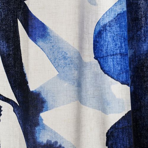 IKEA - SKOGSNASSLA, background curtain, 1 pair, mavi-çiçek desenli, 145x300 cm