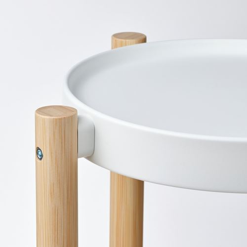 IKEA - SATSUMAS, plant stand, bamboo/white, 36 cm