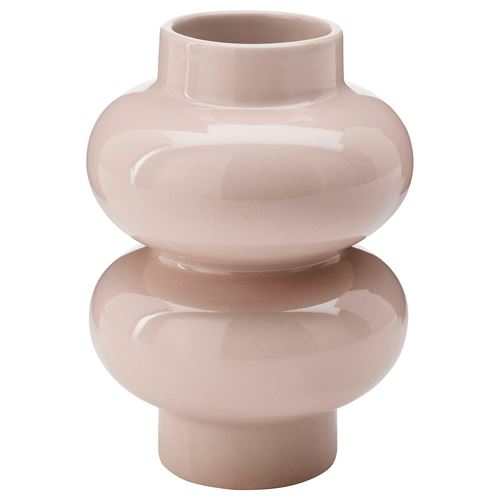 IKEA - PARLHAGG, stoneware plant vase, light pink, 14 cm