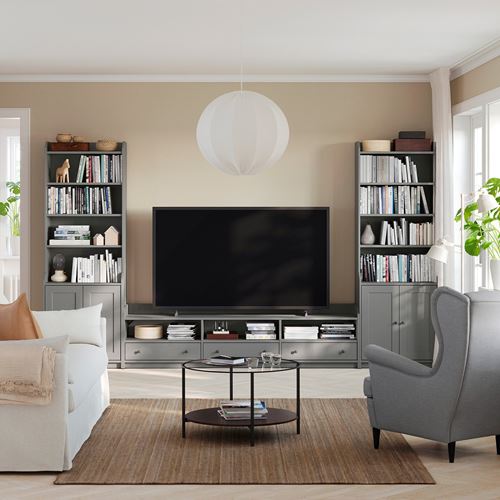 IKEA - HAUGA, tv ünitesi, gri, 346x46x199 cm