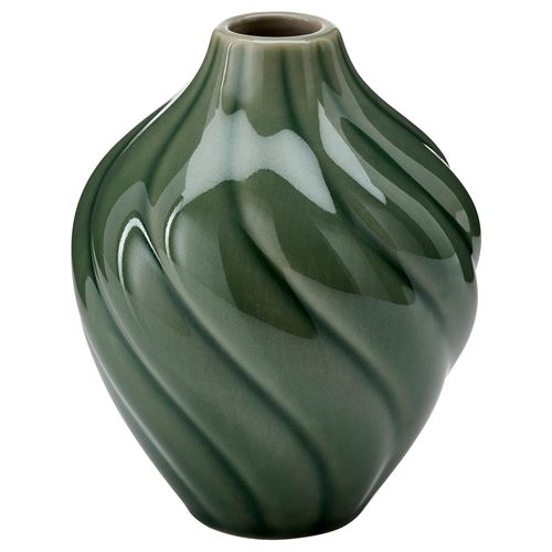 IKEA - KORNSPARV, stoneware plant vase, green, 12 cm