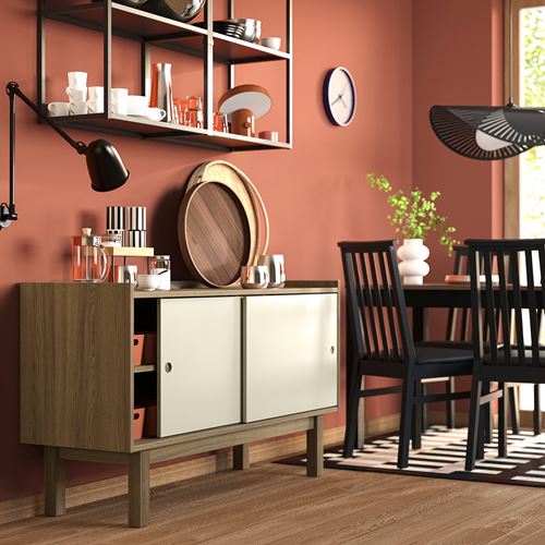 IKEA - FORSALJARE, console, dark beige wooden-light beige, 140x46x78 cm