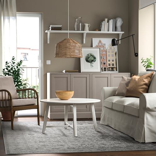 IKEA - LOKALTAG, tumbled rug, beige-grey, 10,3 cm
