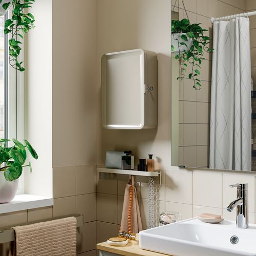 IKEA - HUSBYAN, banyo duvar dolabı, gri-bej, 28x11x37,5 cm