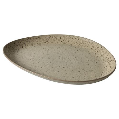 IKEA - GRARAV, serving plate, green/grey, 38 cm