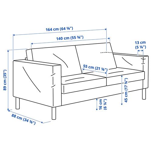 IKEA - SALTSJÖBADEN, 2-seat sofa, vittangi light beige-white