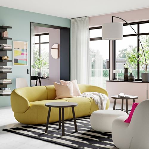 IKEA - LILLESATER, 4 seat sofa, gunnared bright green-yellow