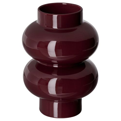 IKEA - PARLHAGG, stoneware plant vase, brown-red, 22 cm