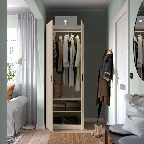 IKEA - PAX/FORSAND, PAX gardırop, gri-bej, 75x60x201 cm