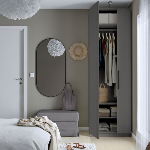IKEA - PAX/FORSAND, PAX gardırop, koyu gri, 75x60x236 cm