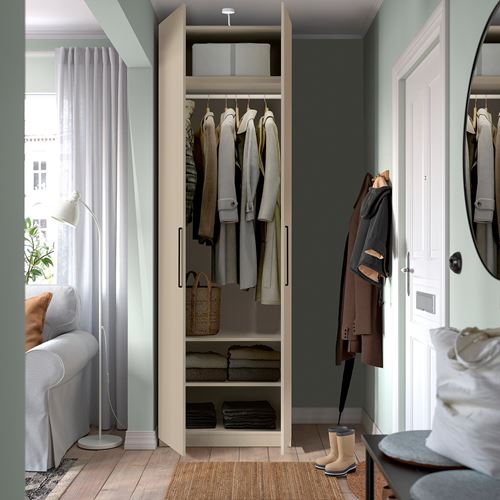 IKEA - PAX/FORSAND, PAX gardırop, gri-bej, 75x60x236 cm