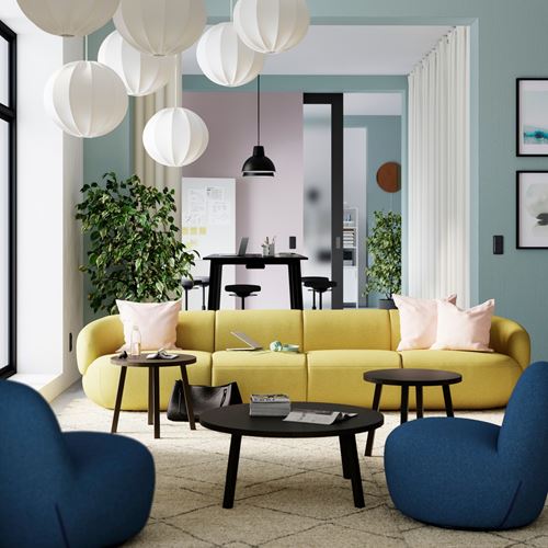 IKEA - LILLESATER, 5'li kanepe, gunnared parlak yeşil-sarı